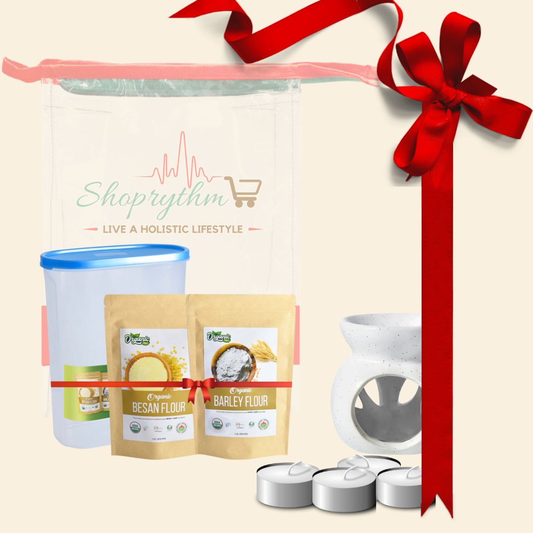 Organiczing Combo Kit Organiczing Combo Kit Organic Chana Besan & Barley Flour Gift Kit With Attractive Jar